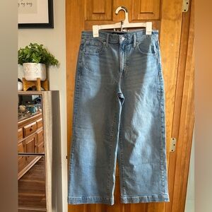 NWT. GAP high-rise crop wide-leg jeans.